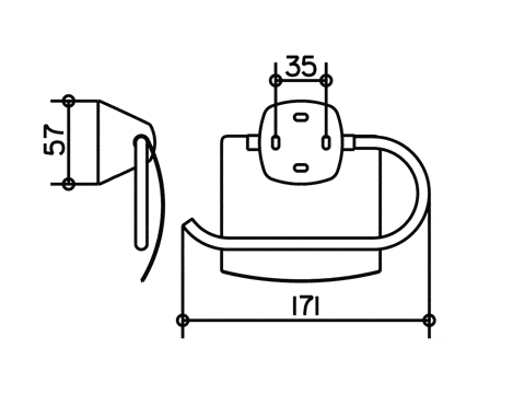 Keuco держатель для туалетной бумаги, city.2, хром арт. 02760 010000