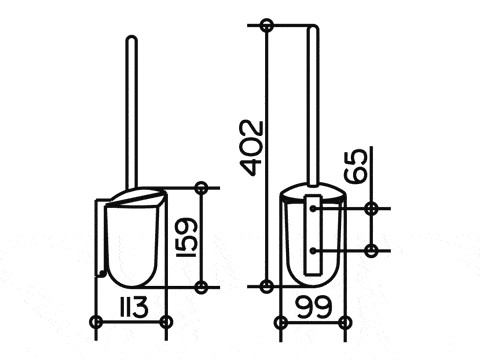 Keuco головка туалетного ёршика без ручки, cleo, хром арт. 03864 004000