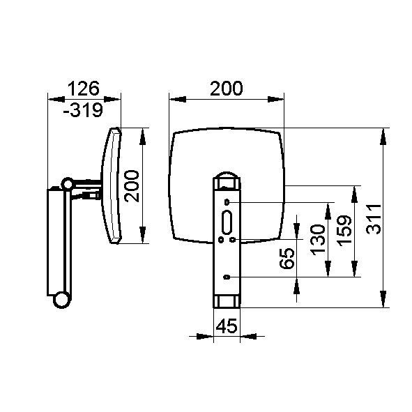 Keuco косметическое зеркало с подсветкой, ilook move, арт. 17613 019004