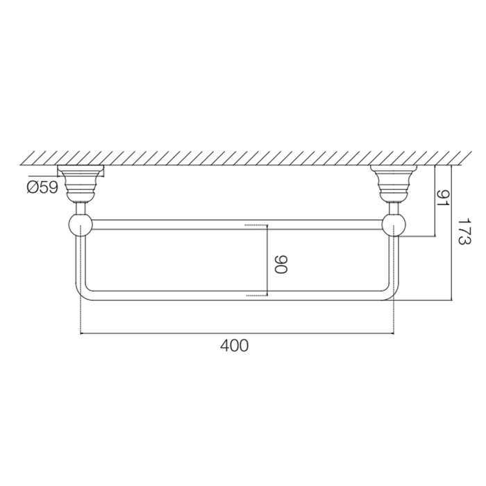 Fima Carlo Frattini полотенцедержатель 30см., подвесной, accessori, золото арт. f6061/40or