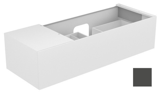 Keuco тумба подвесная под раковину справа с одним выдвижным фронтом, с внутренней светодиодной подсветкой, edition 11, антрацит арт. 31164 390100