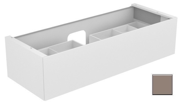 Keuco тумба подвесная под раковину с одним выдвижным фронтом, с внутренней светодиодной подсветкой, edition 11, трюфель арт. 31361 370100