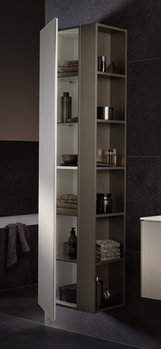 Keuco высокий шкаф-пенал, plan, инокс матовый арт. 32932 290001