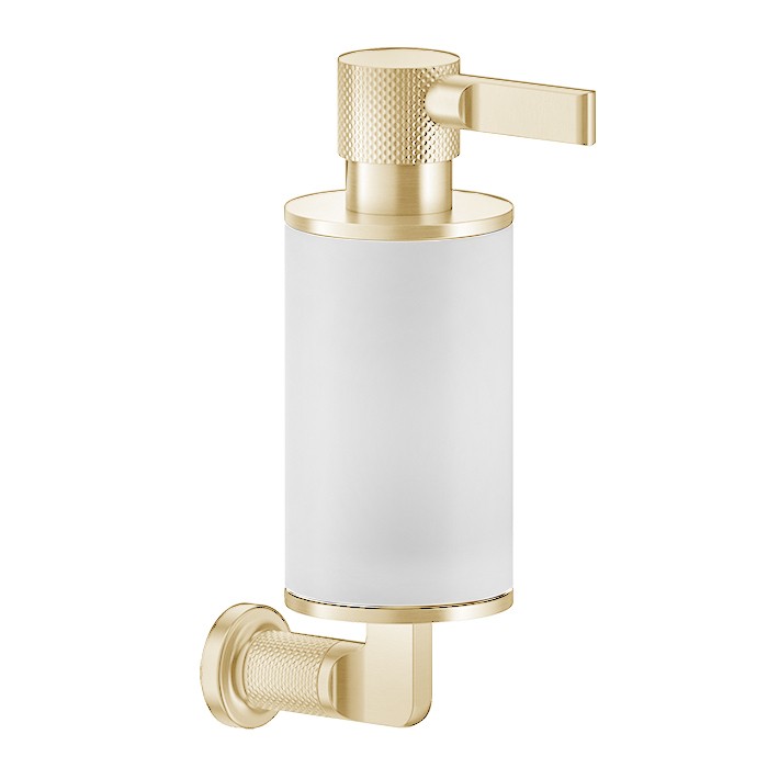 Gessi Дозатор для жидкого мыла, настенный, Inciso, 58513#246 цвет: золото/белый