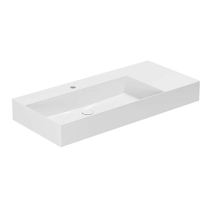 Azzurra раковина 102х46х12.5см., накладная, 1 отв., dx, Azzurra, ELLP10246RQM*1 цвет: белый