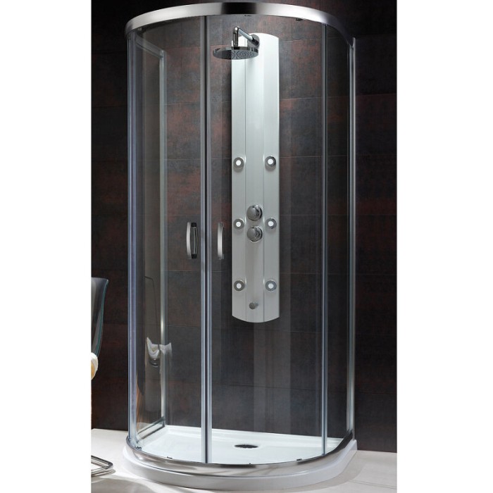 Radaway душевой уголок 1900 100x90 профиль хром стекло прозрачное, Premium Plus - 33300-01-01N