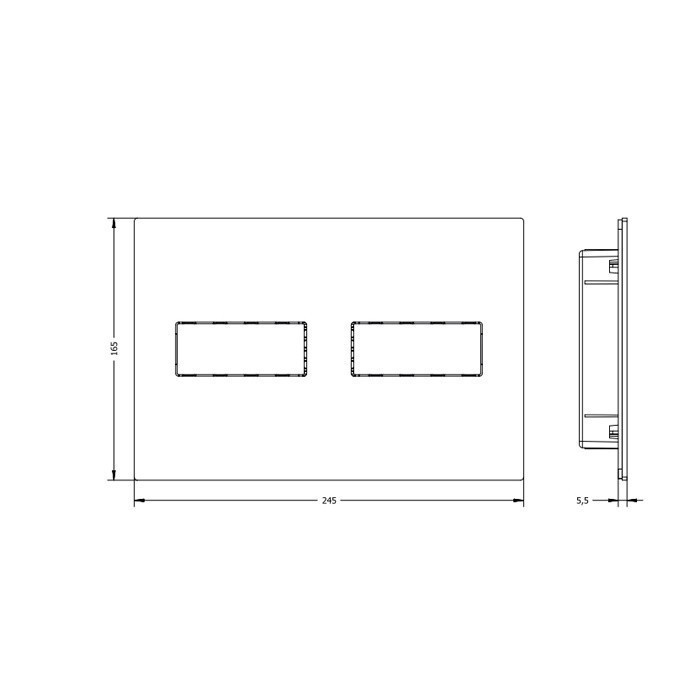 ArtCeram клавиша смыва (для унитаза), 710.000.bs inox цвет: нержавеющая сталь матовый