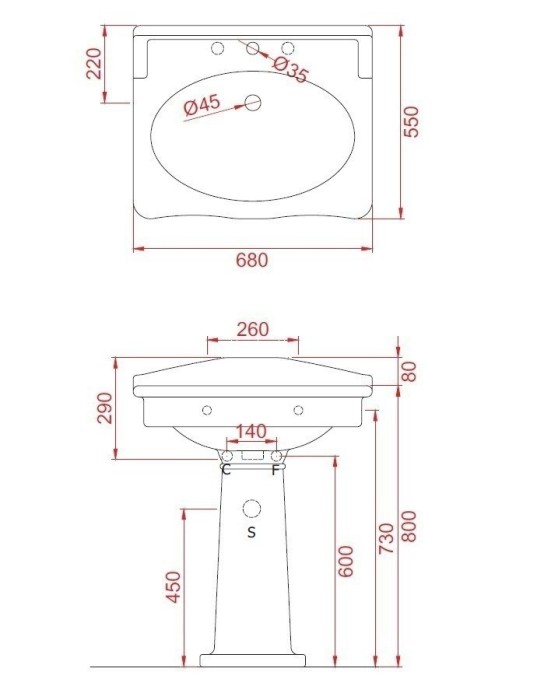 ArtCeram колонна под раковину, hec002 03 00 hermitage цвет: черный глянцевый