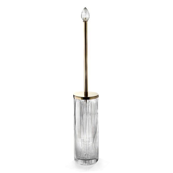 Ёршик для унитаза, напольный (латунь матовая), 3SC Elegance Crystal - EL17ACRLX