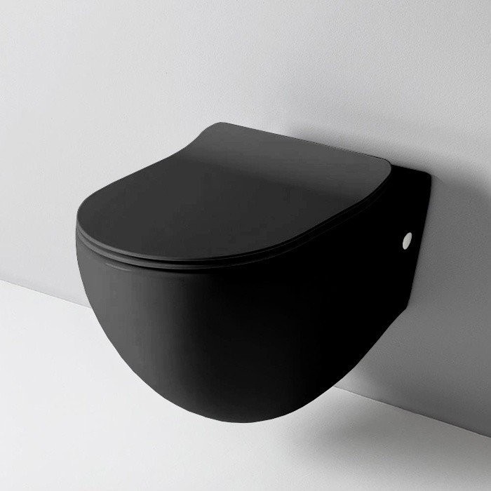 Крышка с сиденьем Slim для унитаза, механизм soft-close, черный/хром, Art Ceram File 2.0 арт. FLA014 03