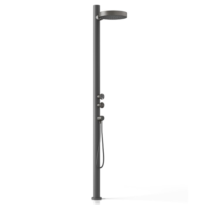 Gessi Внешние части для уличной душевой стойки на 2 выход, Origini, 63210#239 цвет: steel brushed