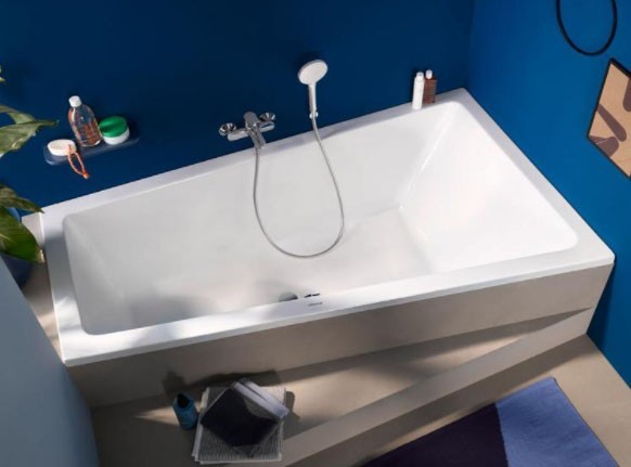 Duravit ванна встраиваемая акриловая трапециевидная 850 мм х 1600 мм х 480 мм, no.1, 700507000000000 цвет: белый глянцевый