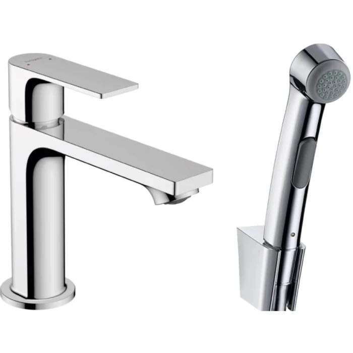 Hansgrohe смеситель для раковины без донного клапана с гигиеническим душем, Rebris E, хром арт. 72216000