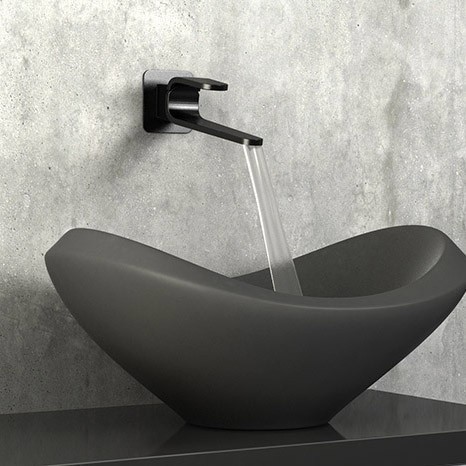 Cisal смеситель для раковины ka00551039 kawa цвет: черный