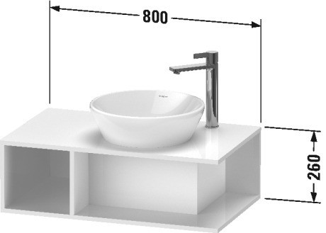 Duravit тумба подвесная под раковину 800 мм х 480 мм, d-neo, de493802121 цвет: орех темный