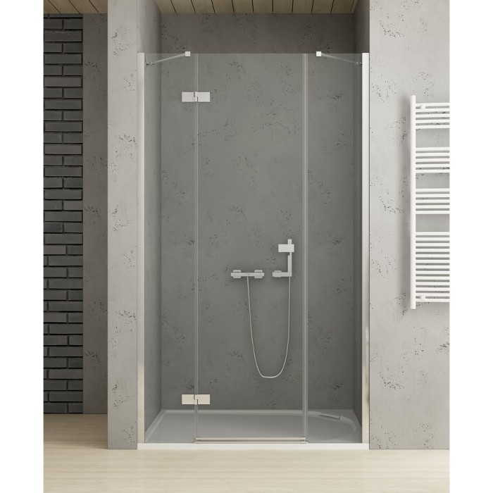 Дверь в нишу plus l 130x200, New trendy Reflexa chrome, хром арт. EXK-5078