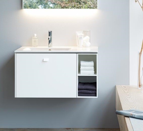 Duravit раковина ассиметричная без отверстия под смеситель, с переливом, me by starck, 234583 00 60 цвет: белый