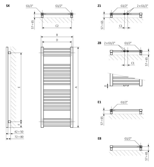 Terma эллектрический полотенцесушитель bone one 760-600