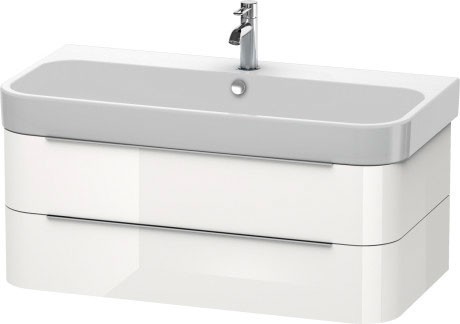 Duravit тумба подвесная под раковину, happy d.2, h2 6366 2222 цвет: белый глянцевый