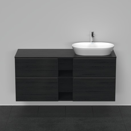 Duravit тумба подвесная под раковину справа 1400 мм х 550 мм, d-neo, de4970r1616 цвет: чёрный дуб