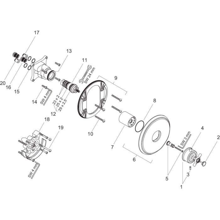 AXOR термостат для душа, Montreux, сталь арт. 16810800