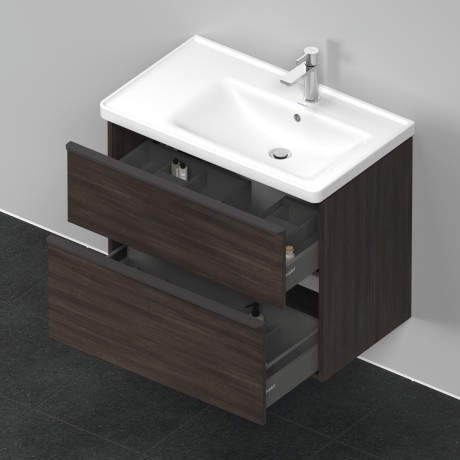 Duravit тумба подвесная под раковину 784 мм х 452 мм, d-neo, de435805353 цвет: каштан темный