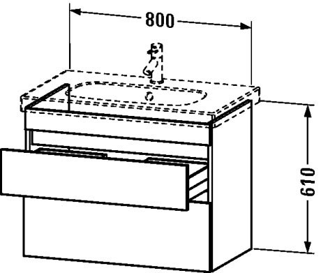 Duravit тумба подвесная под раковину, durastyle, ds648405252 цвет: дуб европейский
