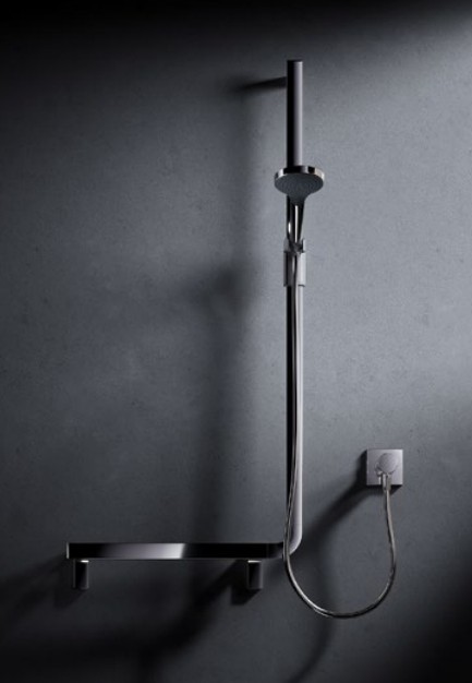 Keuco поручень вдоль стены для установки справа и слева 850 мм х 850 мм, со штангой для душа, axess, хром арт. 35011 018800