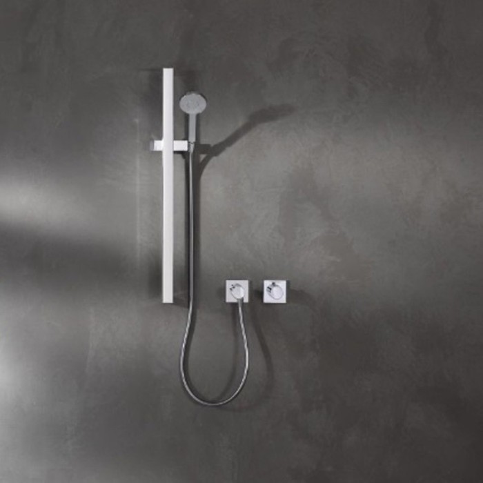 Keuco шланговое подсоединение с держателем для лейки с квадратной розеткой, ixmo, черный матовый арт. 59547 370002