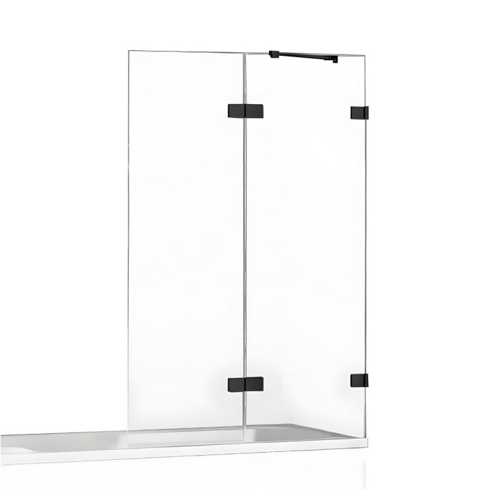 Шторка для ванны 120x150 r, New trendy Avexa black, черный арт. EXK-1987