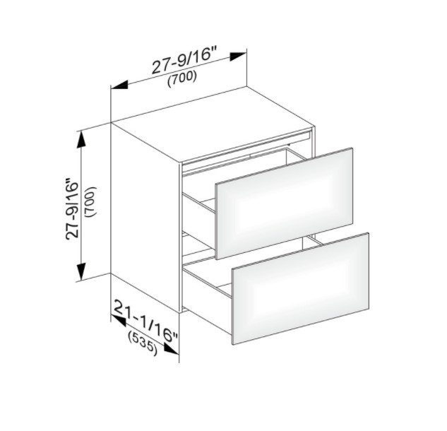 Keuco тумба подвесная под раковину с двумя выдвижными фронтами, с внутренней светодиодной подсветкой, edition 11, табачный дуб арт. 31323 850100
