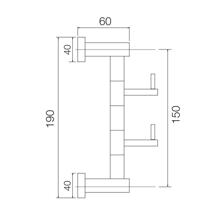 Fima Carlo Frattini крючок двойной, подвесной, accessori, черный арт. f6004/3ns