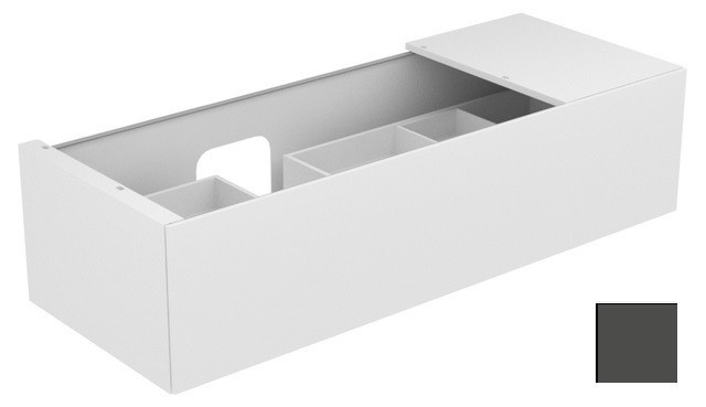 Keuco тумба подвесная под раковину слева с одним выдвижным фронтом, с внутренней светодиодной подсветкой, edition 11, антрацит арт. 31163 390100