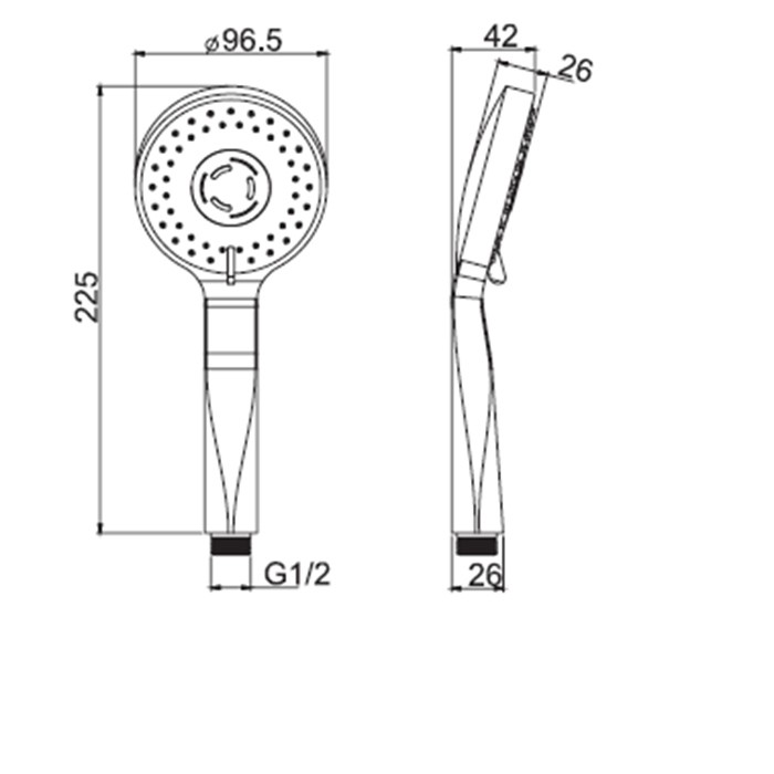 Fima Carlo Frattini ручной душ с тремя режима wellness, чёрный арт. f2298ns