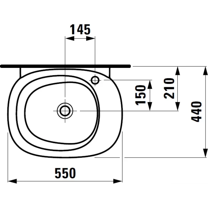 LAUFEN полупьедестал черный, MIMO - 8.1955.1.016.000.1