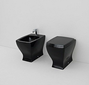 ArtCeram унитаз напольный, jzv002 03 00 jazz цвет: черный глянцевый