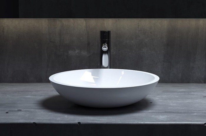 Salini раковина накладная 37x37, callista, 1101105grh цвет: глянцевый белый