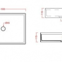 ArtCeram раковина (накладная), scl002 13 00 scalino цвет: оранжевый