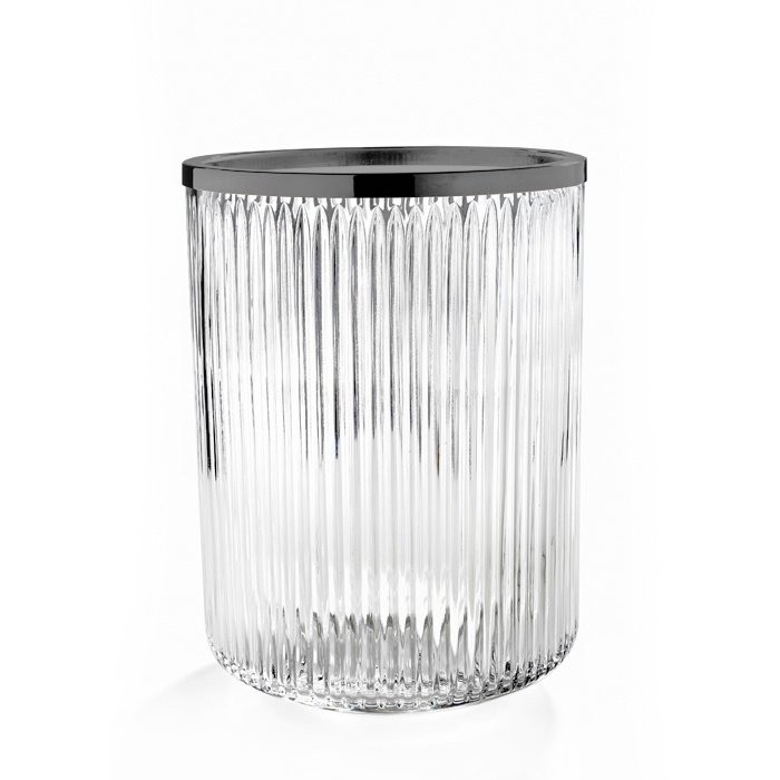 Ведро для мусора 10 L (никель чёрный матовый), 3SC Elegance Crystal - EL65ACRCFM
