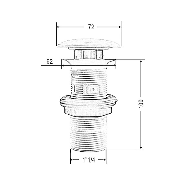 Донный клапан с керамической крышкой, grigio oliva/покрытие Saniglaze, Art Ceram арт. ACA038 15 34