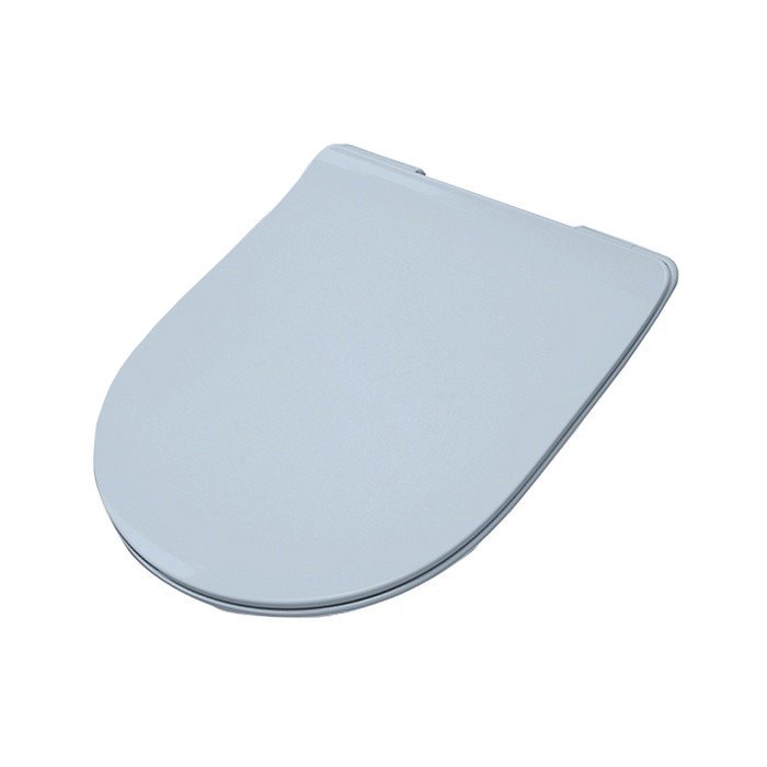 Крышка с сиденьем Slim для унитаза, механизм soft-close, pale blue/хром, Art Ceram File 2.0 арт. FLA014 65