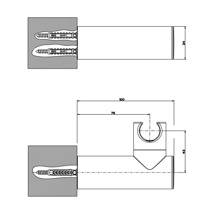 Gessi Держатель для душевой лейки поворотный, Emporio shower, 47277#031 цвет: хром