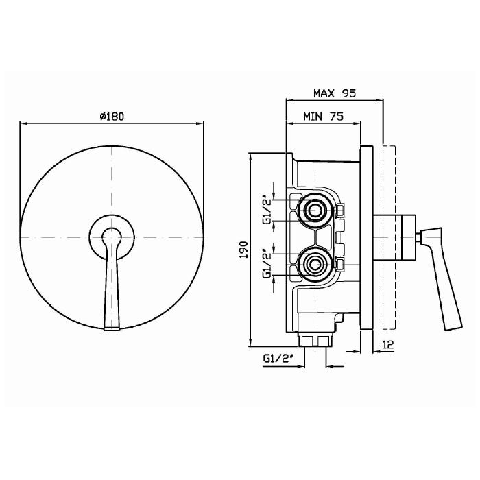 Zucchetti смеситель для душа, встраиваемый, bellagio, золото арт. zp3090.c40
