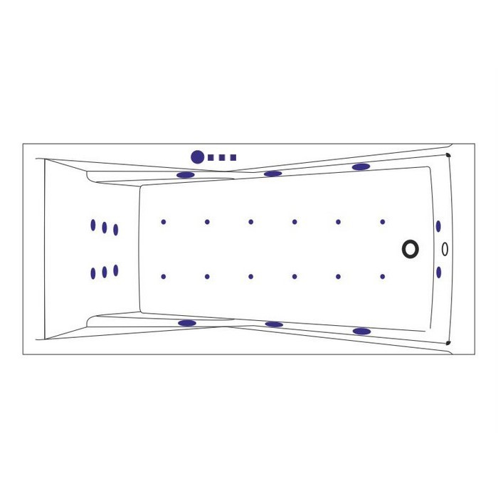 Ванна 180x80 ultra, Whitecross Palace, золото арт. 0104.180080.100.ULTRA.GL