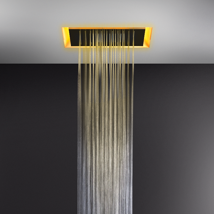 Gessi Душивая система 50x50см, потолочная, режимы: тропический ливень, хромотерап, с пультом д/у, Afilo, 57501#279 цвет: белый