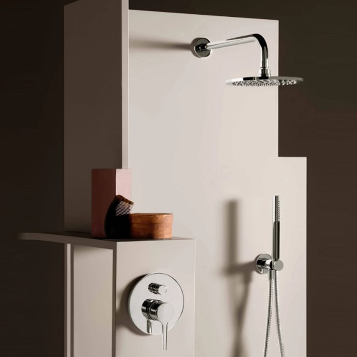 Zucchetti смеситель для душа, встраиваемый, с переключателем потоков, medameda, хром арт. zmm127