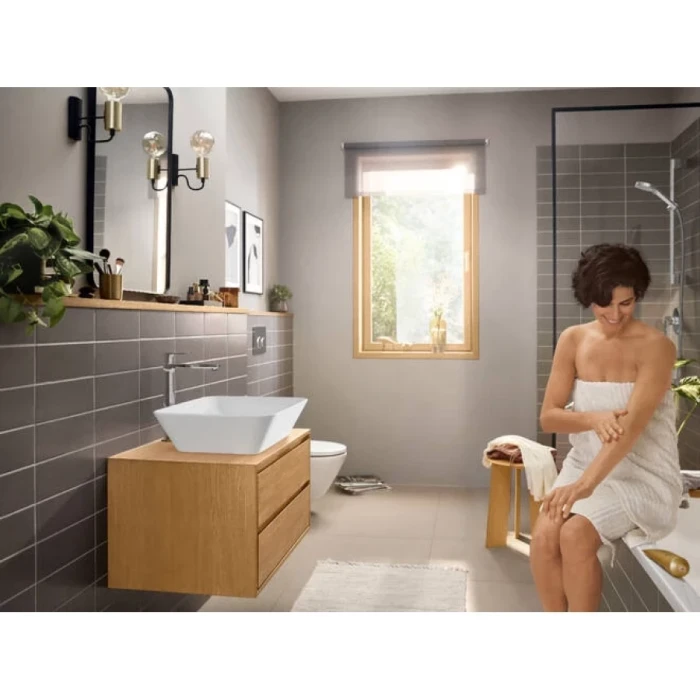 Hansgrohe смеситель для раковины с донным клапаном coolstart, Rebris E, хром арт. 72581000