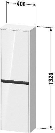 Duravit средний шкаф с двумя дверцами 240 мм х 400 мм х 1320 мм, ketho.2, k21319l07070000 цвет: бетонно-серый матовый