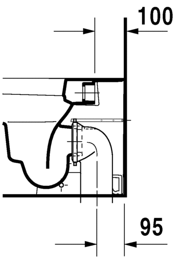 Duravit напольный приставной унитаз, happy d.2, 2159090000 цвет: белый