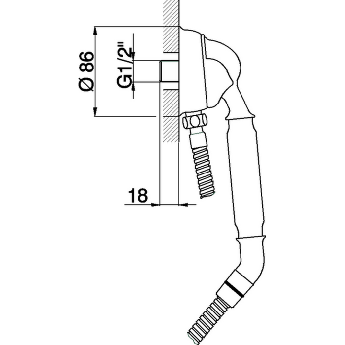Cisal душевой гарнитур ts00303027 arcana toscana цвет: бронза